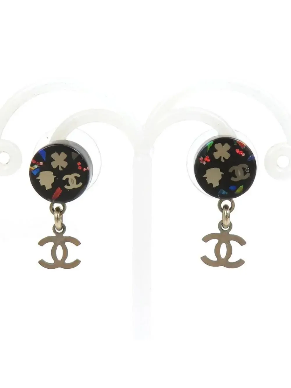 Auth Chanel Cc Logo Pierce Earrings #303138C32B